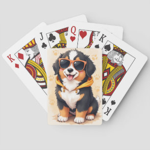 Grappige Bernese Mountain Dog Kawaii Hond Pokerkaarten