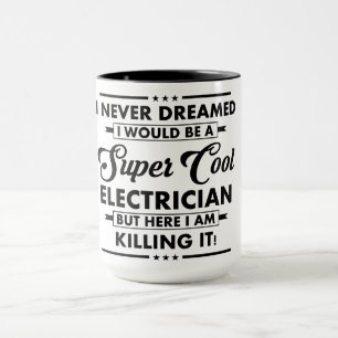 Grappige Beroep/Professie Super Coole Elektrikien Mok