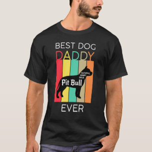 Grappige beste hond papa ooit Pit Bull vader puppy T-shirt