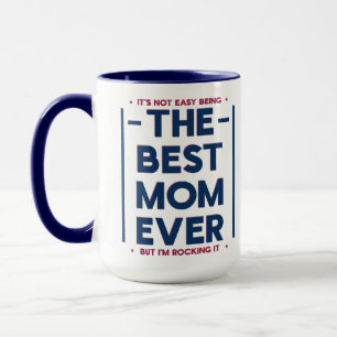 Grappige Beste Moeder Ooit Moderne Citaat Navy Bla Mok