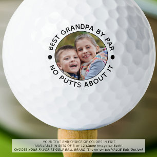 Grappige BÈSTE OPA VOLGENS PAR Foto Aangepaste Kle Golfballen