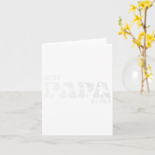 Grappige Beste Papa By Par Golf Opa Vaderdag M Kaart (Gele Bloem)