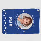 Grappige Beste PAPA ooit gepersonaliseerde Golfer  Golfhanddoek (Horizontaal)