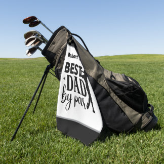 Grappige beste Papa woordkunst naam toevoegen Golfhanddoek