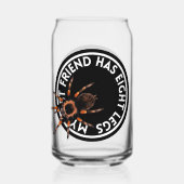 Grappige beste vriend Tarantula Blikvorm Glas (Voorkant)