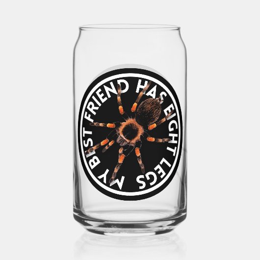 Grappige beste vriend Tarantula Blikvorm Glas (Achterkant)