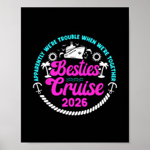 Grappige Beste Vrienden Cruise Trip 2026 Vakantie Poster