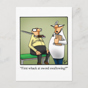 Grappige beterschap humor ansichtkaart briefkaart
