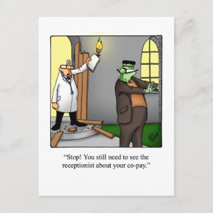 Grappige beterschap humor ansichtkaart briefkaart