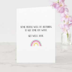 Grappige beterschap regenboog  kaart