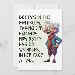 Grappige Betty's In de badkamer Kaart