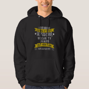 Grappige beveiligingsbeambte-shirts functietitel b hoodie