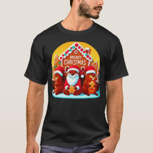 Grappige bevers kerst 3 t-shirt