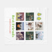 Grappige BFF FOTOCOLLAGE Cadeau Persoonlijke AVOCA Fleece Deken (Voorkant (Horizontaal))