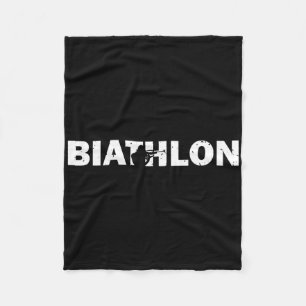 Grappige Biathlon Biatleet Schieten Skiën Doel SP Fleece Deken