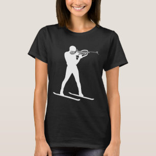 Grappige Biathlon Biatleet Schieten Skiën Doel SP T-shirt