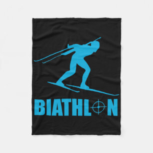 Grappige Biathlon Target Sport Biatleet Schieten S Fleece Deken
