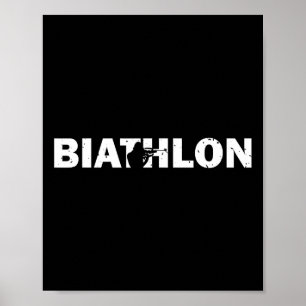 Grappige Biatlon Biatleet Schieten Skiën Doel Sp Poster