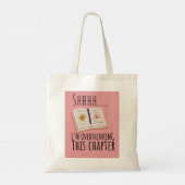 Grappige bibliothecaris tote bag (Achterkant)