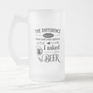 grappige bier drinkende woordkunst matglas bierpul