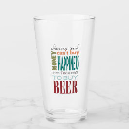 Grappige bier drinker humoristische feesttijd glas