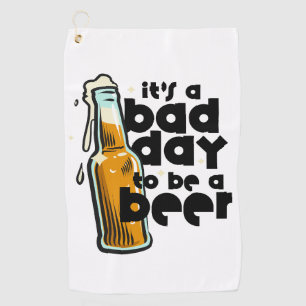 Grappige Bier Golf Handdoek Het is een slechte dag