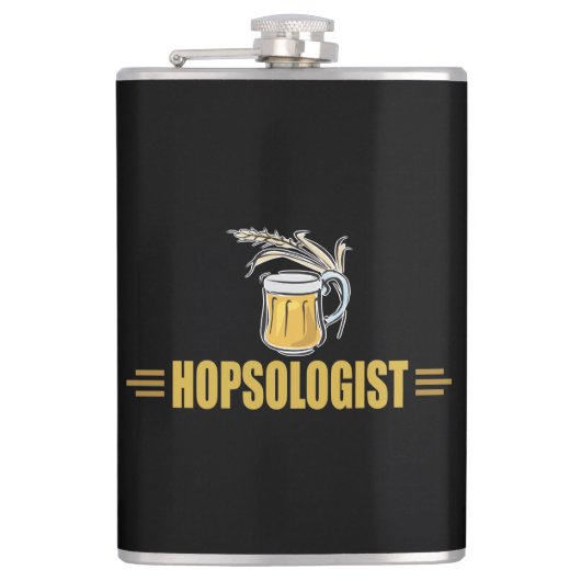 Grappige Bier Hopsoloog Heupfles (Voorkant)