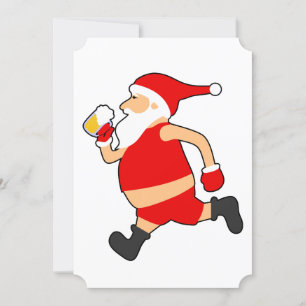grappige bier kerstman kerst kaart