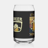 Grappige bierdag drinker woord kunst blikvorm glas (Links)
