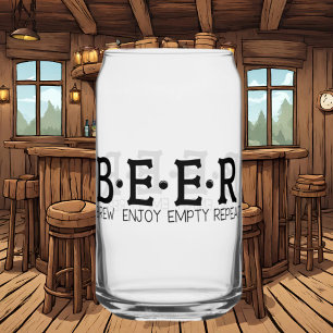 Grappige bierdefinitie woord kunst blikvorm glas
