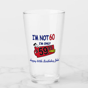 Grappige bierglas 60ste verjaardag glas