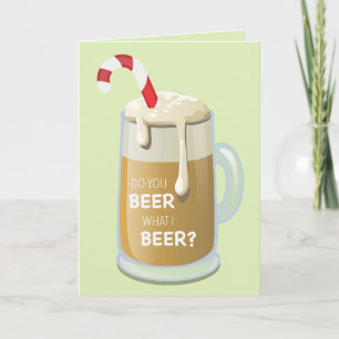 Grappige bierKerstkaart Feestdagen Kaart