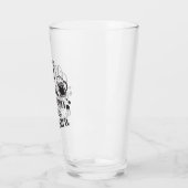 grappige bierliefhebbers woordkunst glas (Links)