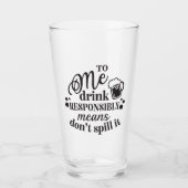 grappige bierliefhebbers woordkunst glas (Voorkant)