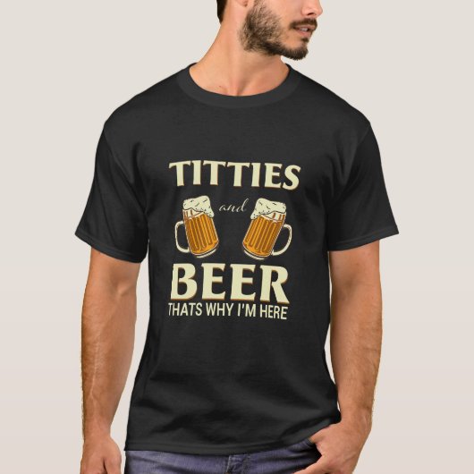 Grappige bierquote t-shirt (Voorkant)