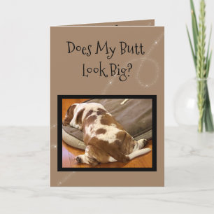 Grappige "Big Butt" Basset Hound Verjaardag Kaart
