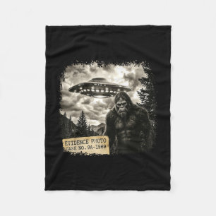 Grappige bigfoot alien ufo vintage bewijs foto fleece deken