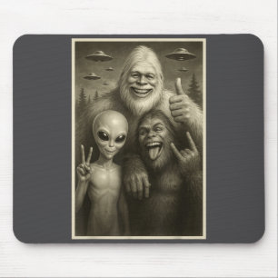 Grappige Bigfoot, Alien, & Yeti Sasquatch Rock Aan Muismat