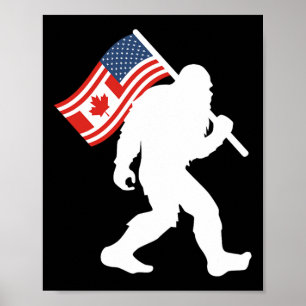 Grappige Bigfoot Canada De 51 Staat Trump Canada V Poster