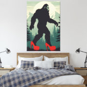 Grappige Bigfoot Canvas Afdruk (Insitu (Slaapkamer))