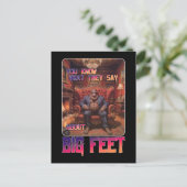 Grappige Bigfoot Feet Meme Briefkaart (Staand voorkant)