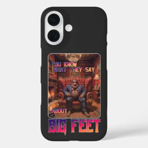 Grappige Bigfoot Feet Meme iPhone 16 Hoesje