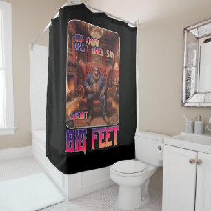 Grappige Bigfoot Feet Meme Douchegordijn