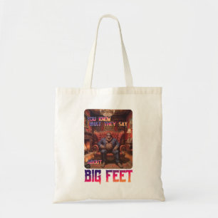 Grappige Bigfoot Feet Meme Tote Bag