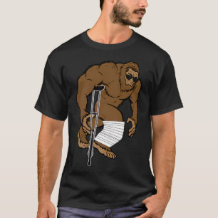 Grappige Bigfoot Gebroken Been Beterschap Cadeau K T-shirt