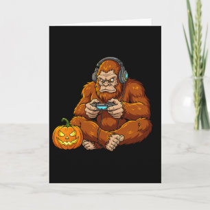Grappige Bigfoot Halloween Kostuum Gamer Video Gam Kaart