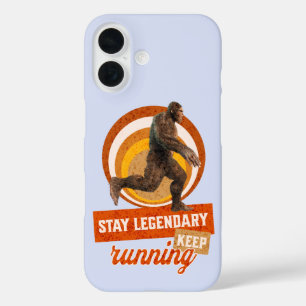 Grappige Bigfoot Hardloop Motivatie iPhone 16 Hoesje
