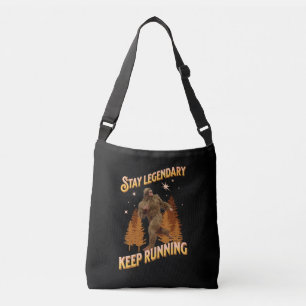 Grappige Bigfoot Hardloop Motivatie Crossbody Tas