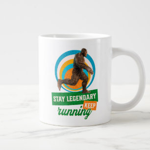 Grappige Bigfoot Hardloop Motivatie Extra Grote Beker