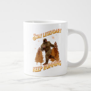 Grappige Bigfoot Hardloop Motivatie Extra Grote Beker
